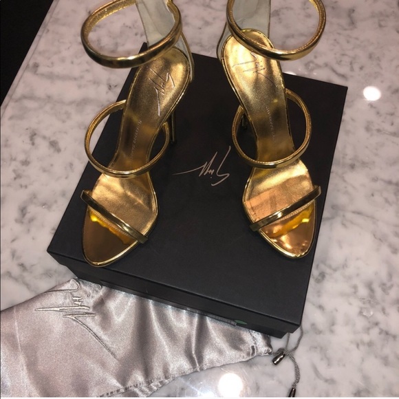 Giuseppe Zanotti Shoes - Giuseppe Zanotti Harmony Gold Heels